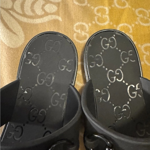 Gucci Horsebit GG Interlock Black Sandals - Picture 6 of 6